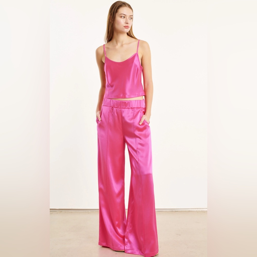 SPRWMN FUCHSIA SILK SET